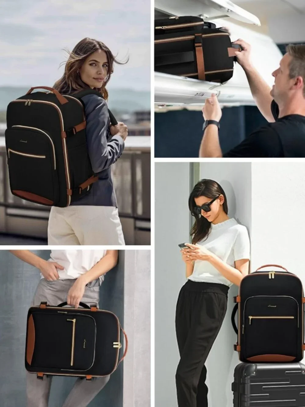 Versatile 40L Travel Backpack for Women & Men, Airline Approved Carry-On